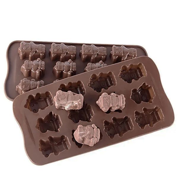 1PCS Silicone Chocolate Mold Love Shell Star Lollipop Folhas