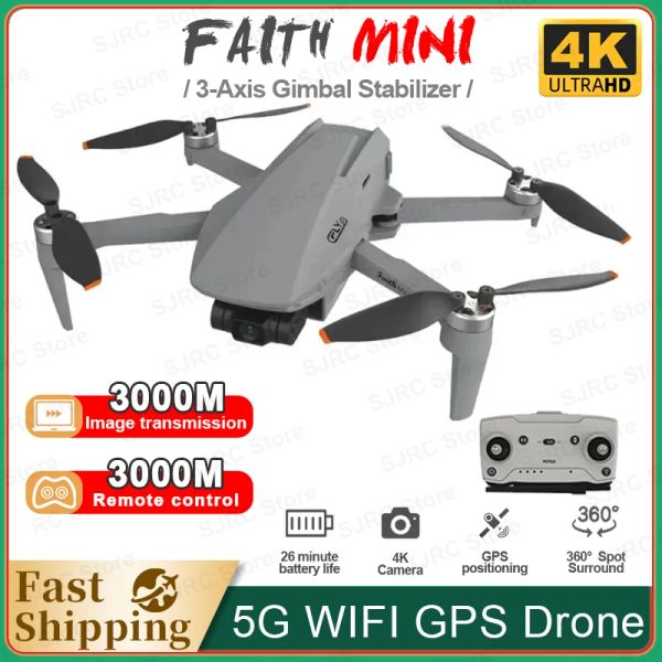 Droni Cfly Faith Mini FPV Drone Professional 4K HD 1080p Camera DRON 3AXIS GIMBAL 5G WiFi GPS Droni pieghevoli 240G RC Quadcopter