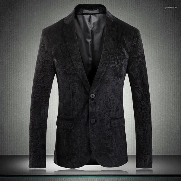 Abiti da uomo uomo maschile blazer in stile britannico a petto single a petto da uomo giacca da uomo hight qualità slim e giacche 5xl