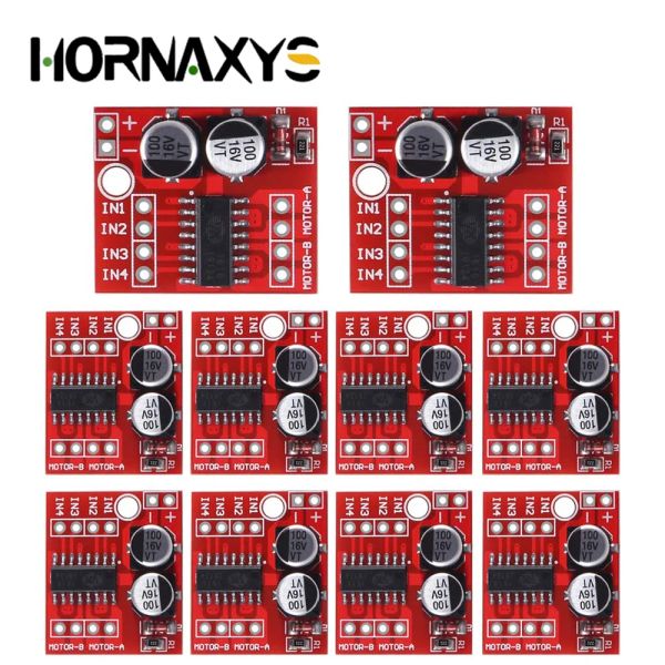 5/10pcs 298N 1.5A 2 vie MX1508 DC MODULO DRIVER MINI PWM Velocità Dual H-ponte H-bridge Motore di controllo del motore L298N Scheda di controllo del motore