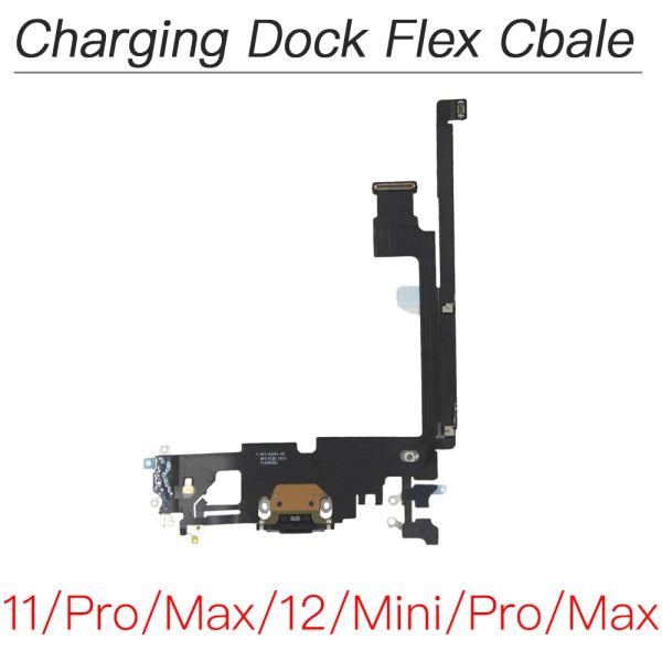 Porta di ricarica Porta Flex Sostituzione per iPhone 11 12 Mini Pro Max Charger Connettore USB Dati Flex Cavo con microfono