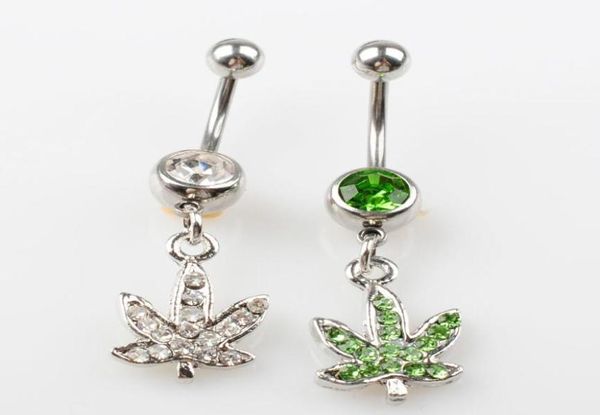 2 cores Aço inoxidável Piercing Jewelry Belly Butrind Navel Rings Dangle Charm SS 20pcs9160183
