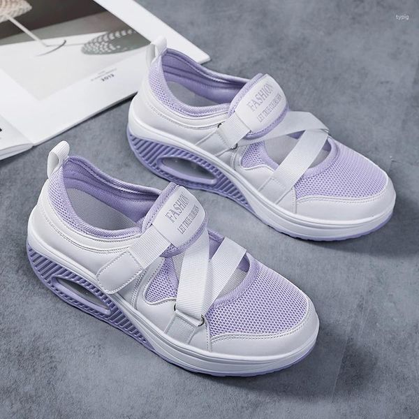 Lässige Schuhe Großgröße Sommermodentrend Leichte atmungsaktive Frauen -Sneaker mit Luft gepolsterten Sohlen für Frauen -Sneaker