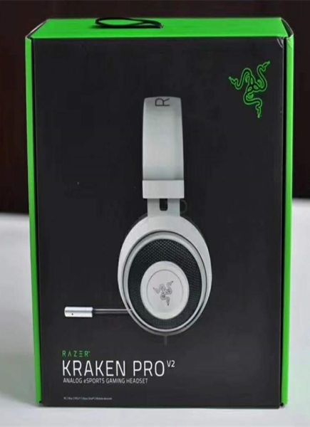 Razer Kraken Pro V2 fones de ouvido de jogos analógicos totalmente retirados com almofadas de orelha oval para microfone para PC Xbox One e PlayStation 51666089