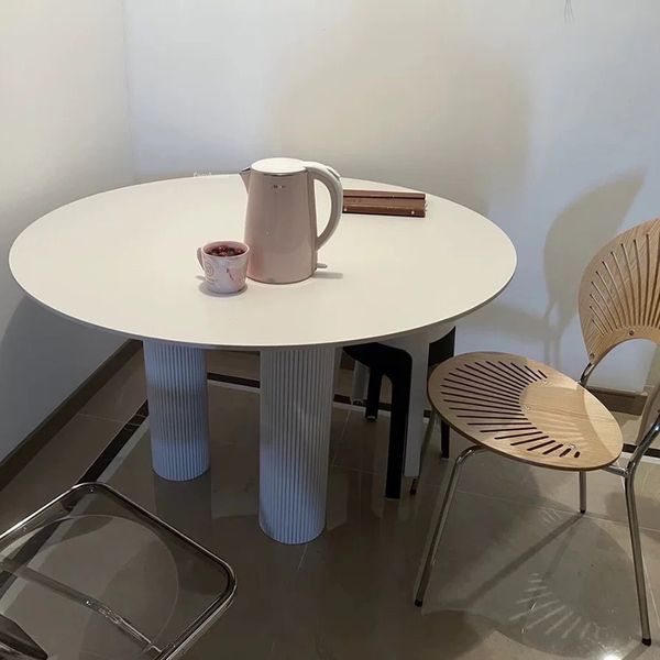 Tavoli da pranzo in ardesia nordico leggero tavolo rotondo di lusso mobili sala da pranzo per piccolo appartamento casa soggiorno tavolo da pranzo