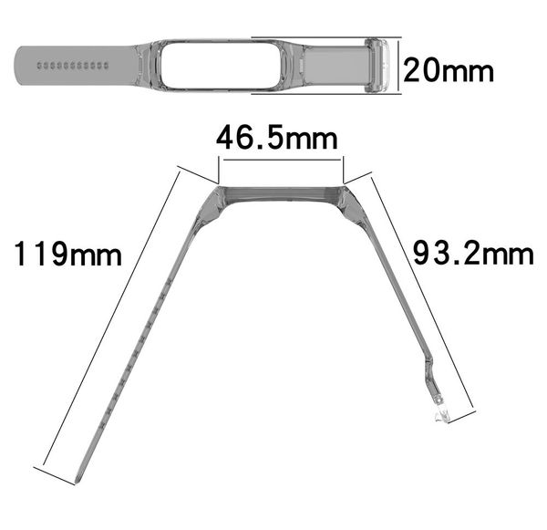 Cinghia sportiva per Samsung Galaxy Fit 2 SM-R220 Bracciale di ricambio a banda per Galaxy Fit 2 SM-R220 Watch Correa trasparente