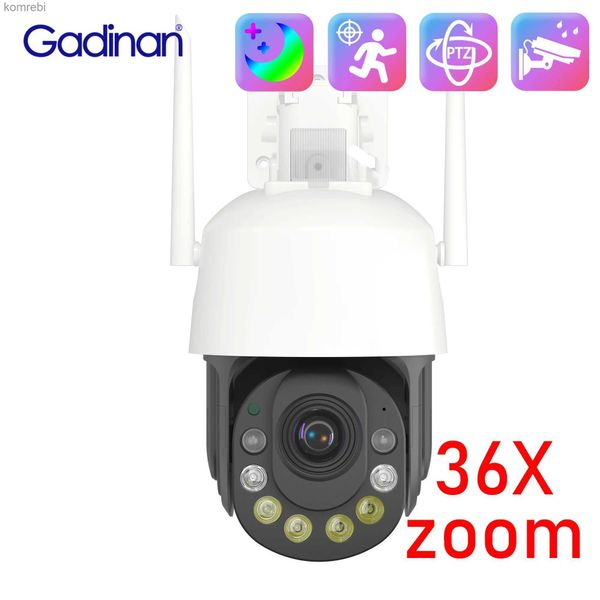 PTZ -Kameras Gadinan HD Wireless PTZ IP -Kamera 36x Zoom WiFi Color Night Vision Monitor AI Human Detection ICSEE Bidirektional Audio SD Outdoor 5MP C240412