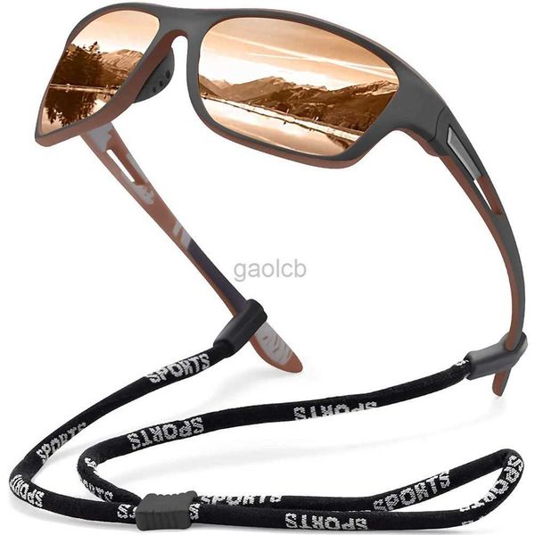 Occhiali da sole 2023 occhiali da sole polarizzati ad alta definizione per uomini donne sportive per la pesca sportiva da sole Uv400 Protezione che guidano gli occhiali 24412