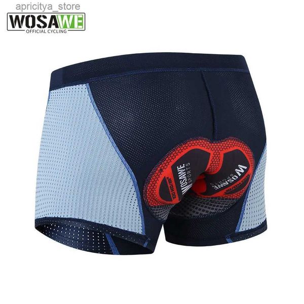 Cycling Shorts Wosawe Upgrade Cycling Shorts Männer Cycling Underpant Pro Schockfeste gepolstertes Fahrrad Underpant MTB Road Bike Unterwäsche Man Shorts L48