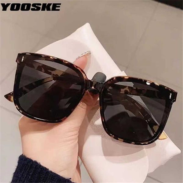 Sonnenbrille Yooske Retro polarisierte Sonnenbrille Frauen Frauen beliebte quadratische Sonnenbrillen Damen Schwarze Brille Fahrer Goggles UV400 Mirror 24412