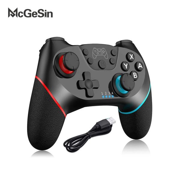 Gamepads mcgesin gamepad construindo giroscópio joystick wireless bluetooth switch controlador para console pro com sensor 6axis