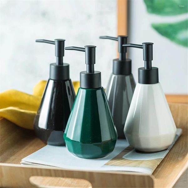 Flüssige Seifenspender 250 ml Keramik Hand Sanitisator Duschgel Shampoo Flasche Home El Badezimmer Presse leere Unterpospfen