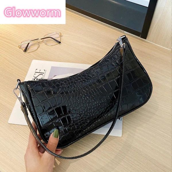 Bag Pu Leder Frauen Krokodilmuster Schulter Mini Handdesigner Mode Pochette Femme kleine Totentasche