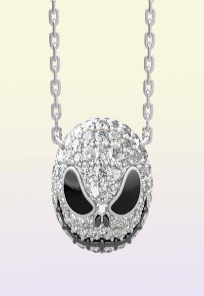Nightmare Before Christmas Skeleton Collace Jack Skull Crystals Women Women Witch Collace Gioielli gotici Goth Gioli interi J1218737518768744