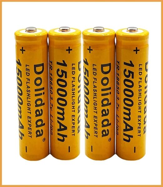 6 pezzi di alta qualità 15000 mAh 37 V 18650 batterie a ioni di litio batterie ricaricabili per la torcia LED FlashlightElectronSorange2515796