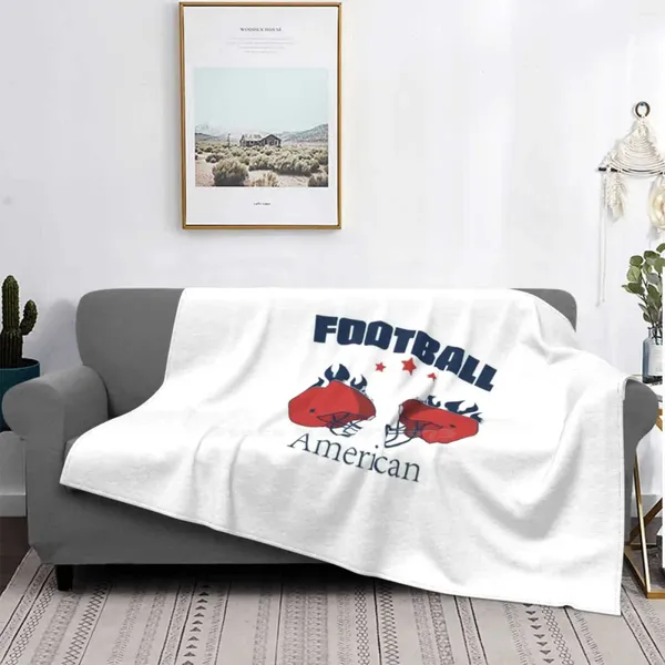 Cobertores futebol Estilo Americano Estilo de Trendidade Faça Faça Facta Soft Throw Blanket Uniform Sport