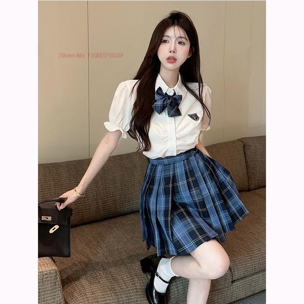 2024 Hot Girl JK Uniform Skirt Studenti originali Skirt Short Short Skirt Abito per la scuola di stile universitario