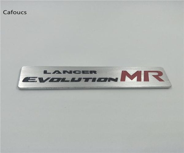 Aluminium -Metall -Carstyling für Mitsubishi Lancer Evolution X Mr Emblem Logo Logo Aufkleber 5590115
