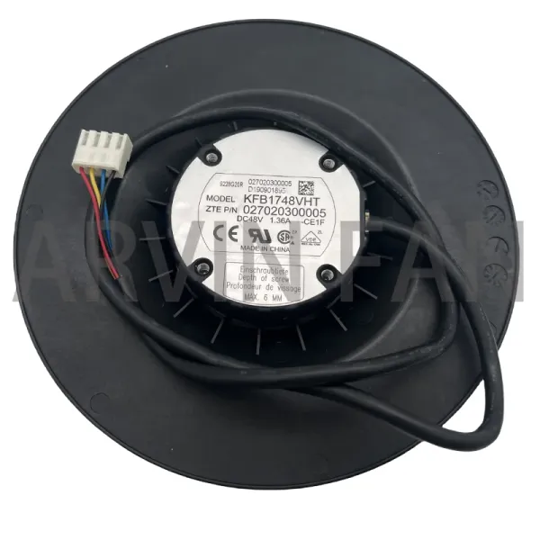 Corrente/mineiro original kfb1748vht 175x69mm 48V 1.36a 3600rpm 374.67cfm 70dba Inverter Industrial Centrifugal Blower Resfricing Fan