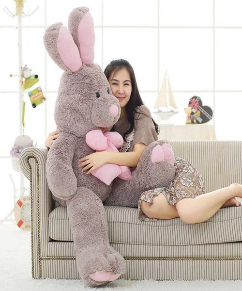 90cm Gigante Americano Big Rabbit Doll Doll Applease Toys Leitura de travesseiro para Valentine039s Dia Crianças Presentes LBV Q07274235247