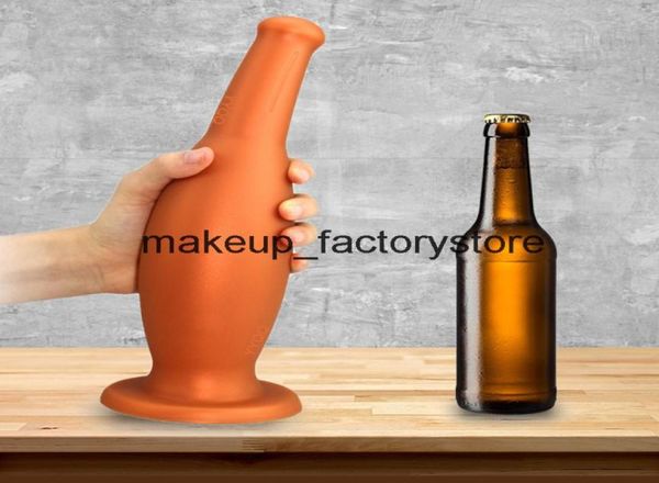 Massaggio di grandi dimensioni Dildo Female Plug Bottiglia di vino Forma Silicone Assore Expander anale per giocattoli sessuali erotici adulti per donne01895996