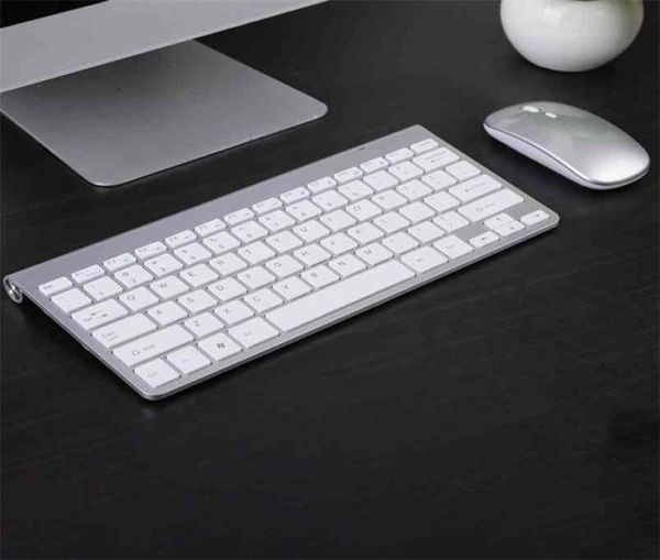 Mini teclado recarregável e mouse sem fio com receptor USB à prova d'água 24GHz para notebook para laptop Mac Apple PC Computador 217190479