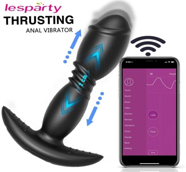 Bluetooth Spinging Dildo Vibrator Big Butt Cuggino APP APP CONTROLLO MASSATO MASCHIO MASSAGER ANUS Sex Toy S for Men 2106233174163