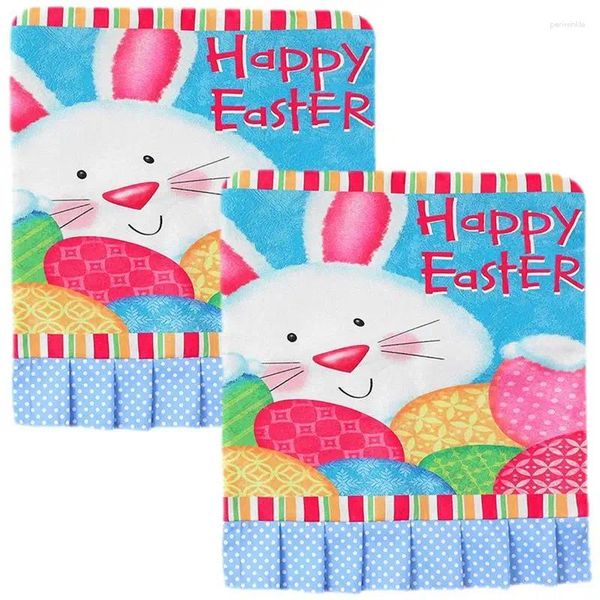 Stuhlabdeckungen 2PCS Ostern Cover Polyester Esszimmer Anpassungsschmuck Druck