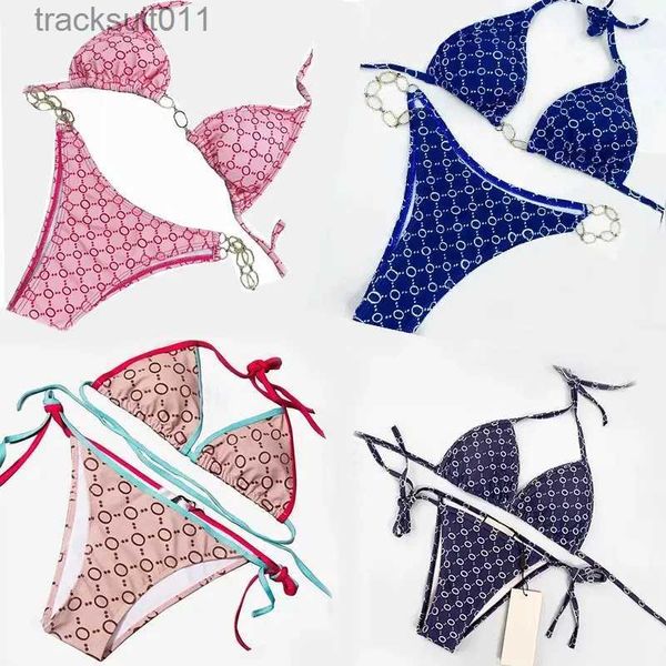 Mutada de banho feminina 2023 Mulheres Designe Bikini Swimsuit Sexy Two Piece/Set Summer Roupas Fashion Triângulo Swimwear