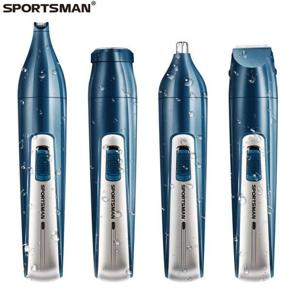 Trimmers Sportsman Präzision modellieren Nasen Haar Trimmer Clipper 4 in 1 leistungsstarken elektrischen Haar Rasiermesser DIY Grafikschnitzer Männer Salon