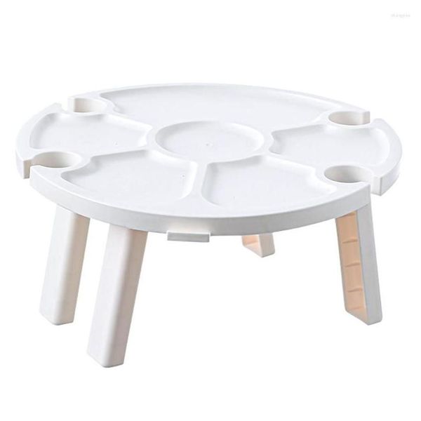 Mobili da campo Patio Piegabile tavolo da pranzo pieghevole Picnicking per esterno zaino in spinacia per spiaggia camma in plastica bevande da vino rosso da casa rifornimenti casalinghi dh2vb