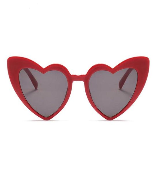 Love Heart Sunglasses for Women 2018 Moda dos óculos de sol de olho de gato preto Rosa Rosa Coração de Sol dos óculos para homens UV4009295262