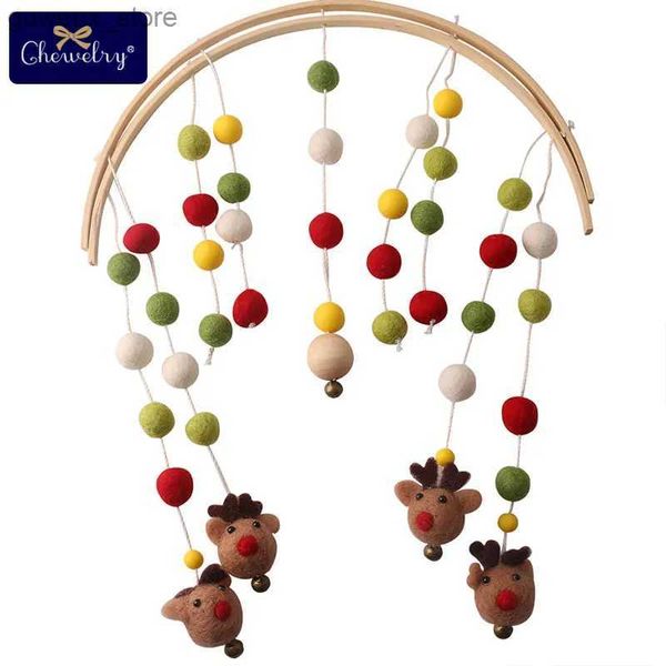 Mobils# Baby Rattles Ball Deer Mobile Cartoonocchetto in legno Tenolletta per neonati per bambini giocattoli per neonati per culitti per neonati