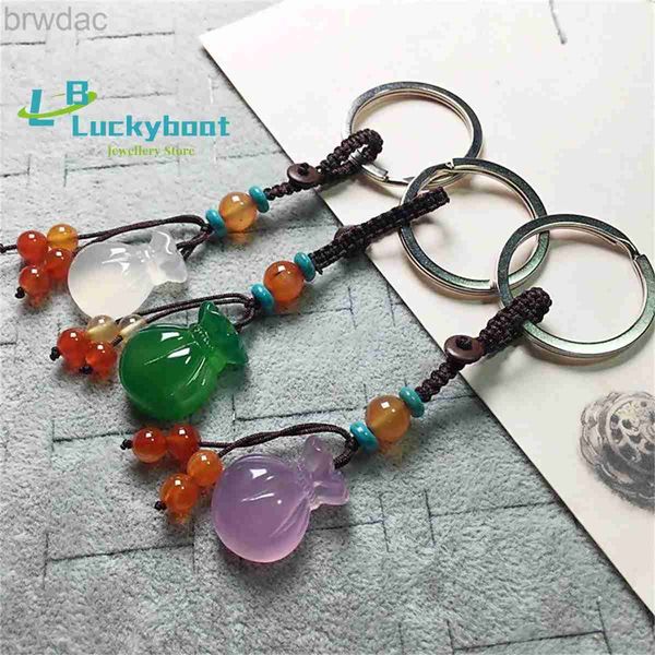 Schlüsselringe Lucky Bag Jade Keychain Wristlet Modedesigner Lanyard Jewelry Telefon Charme Geschenk Luxusauto Accessoires für Männer und Frauen 240412