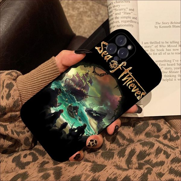 S-Sea of Thieves Phone Case per iPhone 14 13 12 Mini 11 Pro XS MAX XR SE 6 7 8 Plus Cover di silicone morbido