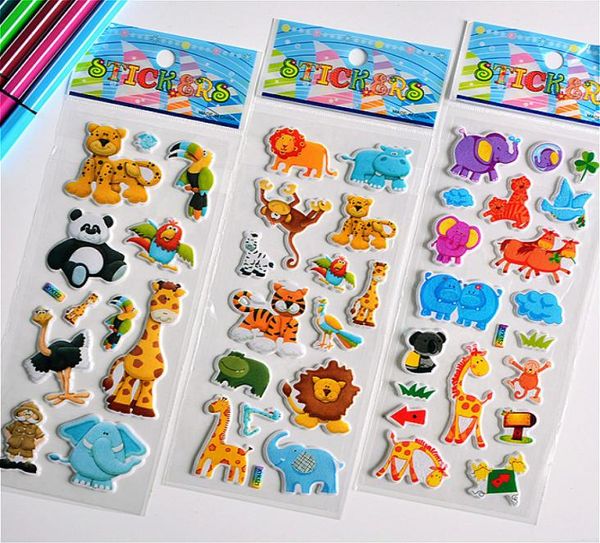 200 PCsSet Whole 3D Puffy Bubble Sticker Tier Cartoon Prinzessin Cat Waterpoof DIY Baby Spielzeug für Kinder Kinder Boy Girl7878348