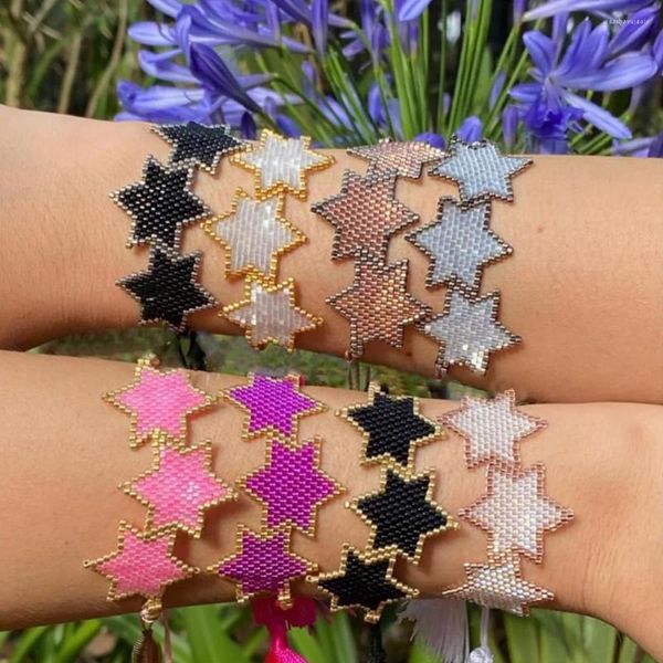 Шармовые браслеты Yastyt Miyuki Bears Bracelet Jewellery для женщин Bohemian Tassel Star Shape Ювелирные украшения