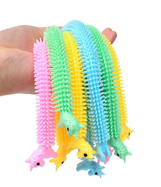 TPR Tons de alívio do estresse Unicorn Monkey Worm Stretch String Funny Pull Vent Toys Noodles Anti Glue Sofra Elastic Rape Neon Autism Noodle Presente para Kids6298662