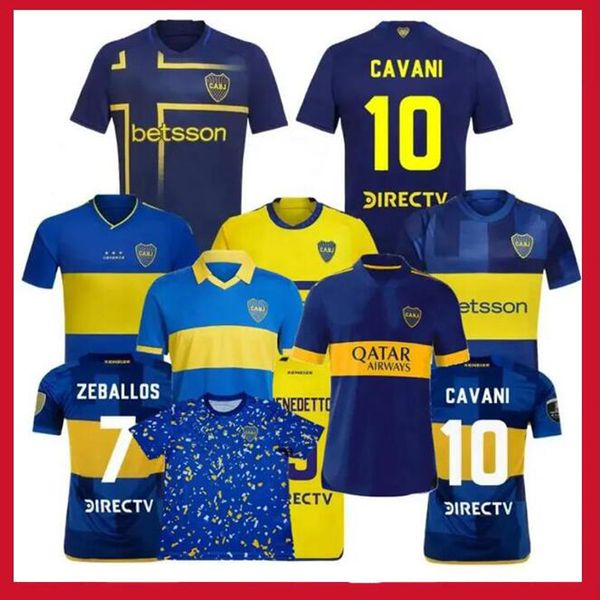 2024 Boca Juniors Maglie da calcio Villa Salvio Men Kids Benedetto Salvio Camisa de Futebol 22 23 Shirt da calcio Tevez Carlitos Marcos Rojo Vazquez