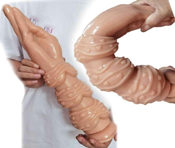 Pênis realista Punhando enorme copo de vibração do vibrador Anal Dildo18 Sex Toy Butt Butt Plug Spiral Spiral Masturbate For Mulheres Men Orgasm1911688