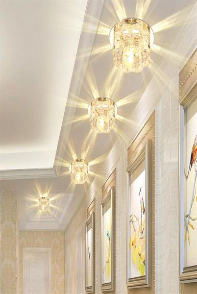 Modern Kristal LED Spotlight Corridor Koridor Koridoru Koruyucu Tavan Tavan Işık Gömülü Lamba Ev Oturma Odası Balkon Merdivenleri Aydınlatma Fix4341574