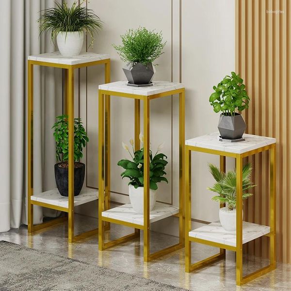 Haken moderne leichte luxuriöse Blumentopfregal mehrstöckiger Bodenhochblatt High-End Green Plant Lagerung Nordisches Wohnzimmerdekoration