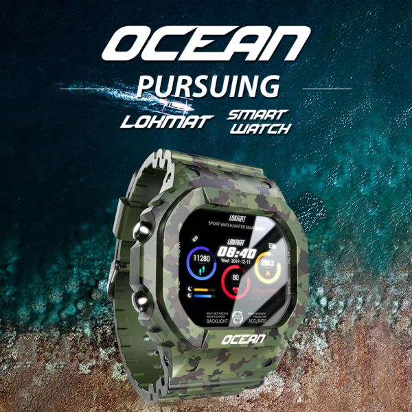 Uhren Lokmat Sport Smart Watch wasserdichte Pedometer Meldung Reminder Bluetooth Outdoor Swimming Men Smartwatch für iOS Android Phone