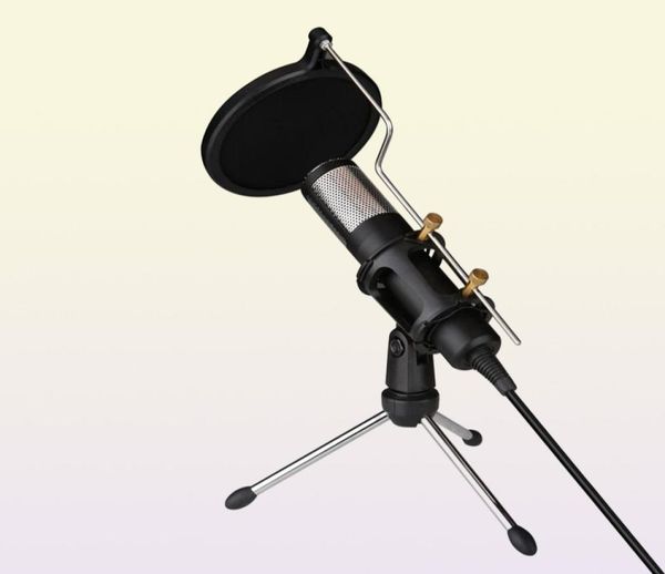 Профессиональная конденсаторная микрофонная студия записи USB Microphone Karaoke Mic с подставкой для компьютерного ноутбука PC9639701