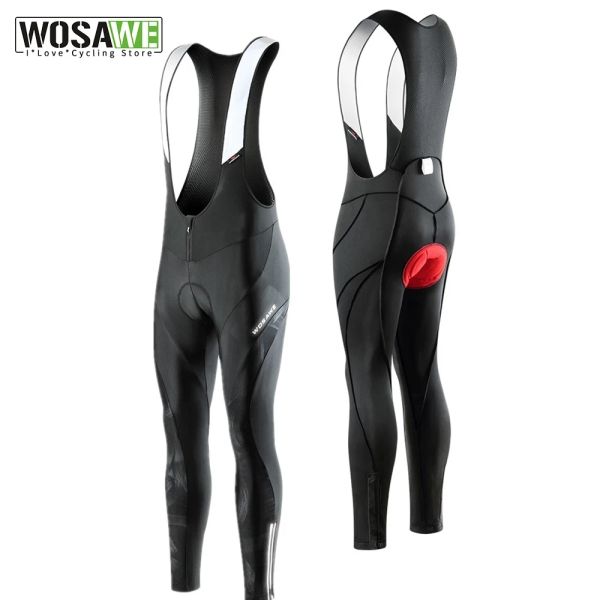 Calça wosawe novo verão refletivo masculino de bicicleta de bicicleta de bicicleta de bicicleta de bicicleta de bicicleta de bicicleta de bicicleta de bicicleta de estrada acolchoada acolchoada