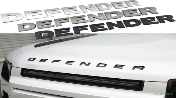 3D стерео букв Значок наклейка логотипа ABS для защитника Hod Hood Pllate Black Grey Silver Decal Styling6579877