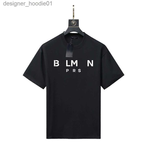 Herren T-Shirts Herren Designerband T-Shirts Fashion Black White Kurzschlafen Luxusbuchstaben Muster T-Shirt Größe XS-4XL#LJS777 C240412