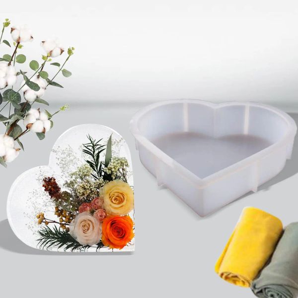 Molde de silicone molde epóxi molde de resina de resina artesanal não-bastão para jóias que produzem decoração de casa de concreto Casamento de argila de decoração