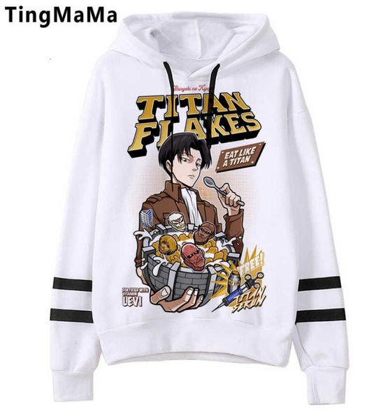 Sweatshirt Titan Graphic Hoodies Men Kawaii Japon Anime Street Giyim Harajuku Shingeki Hayır Kyojin Karikatür Men039s SH4424298