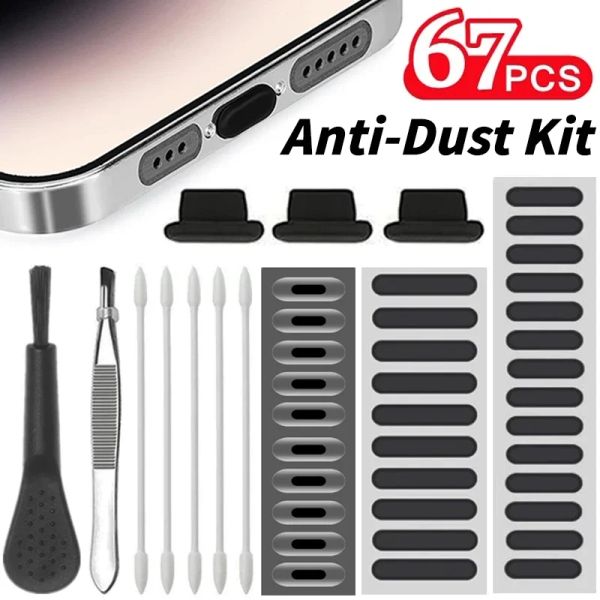 Universal Dust Plug Mobilfunklautsprecher Anti Dust Mesh Aufkleber für iPhone Samsung Mi Ladungsanschluss -Schutzputzzündung